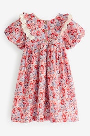 Cath Kidston Red Floral Lace Trim Dress (3mths-8yrs) - Image 6 of 7