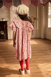Cath Kidston Red Floral Lace Trim Dress (3mths-8yrs) - Image 7 of 7