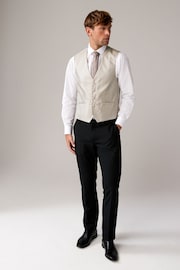 Champagne Gold Jacquard Leaf Waistcoat - Image 2 of 9