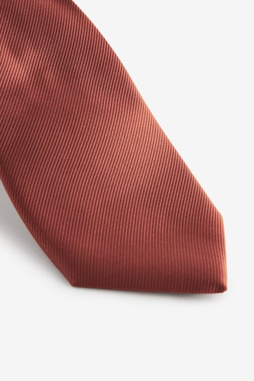 Bronze Orange Slim Twill Tie