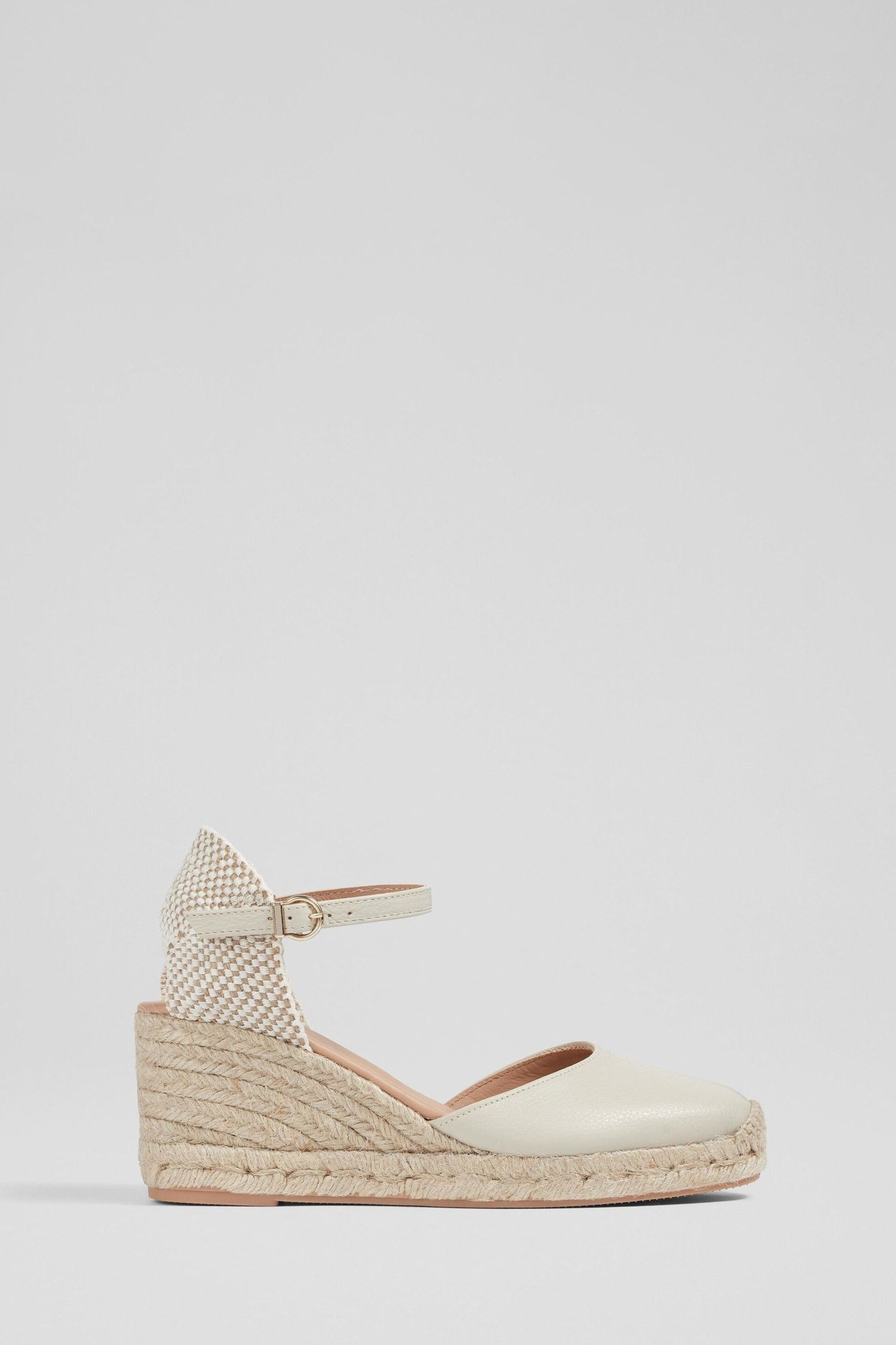 LK Bennett Marissa Leather Ankle Strap Espadrilles - Image 1 of 4