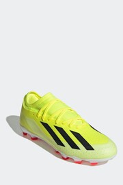 adidas Yellow Football X Crazyfast League Multi-Ground Adult Boots - Image 3 of 9