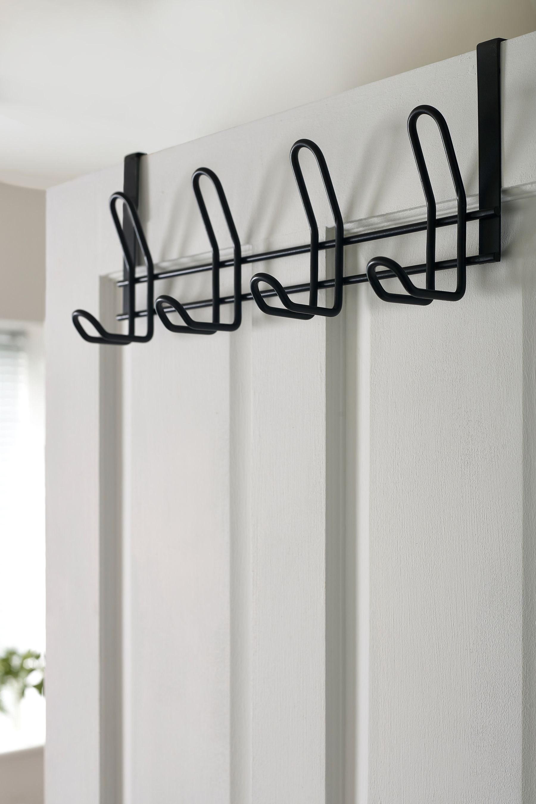 Black over door hooks top