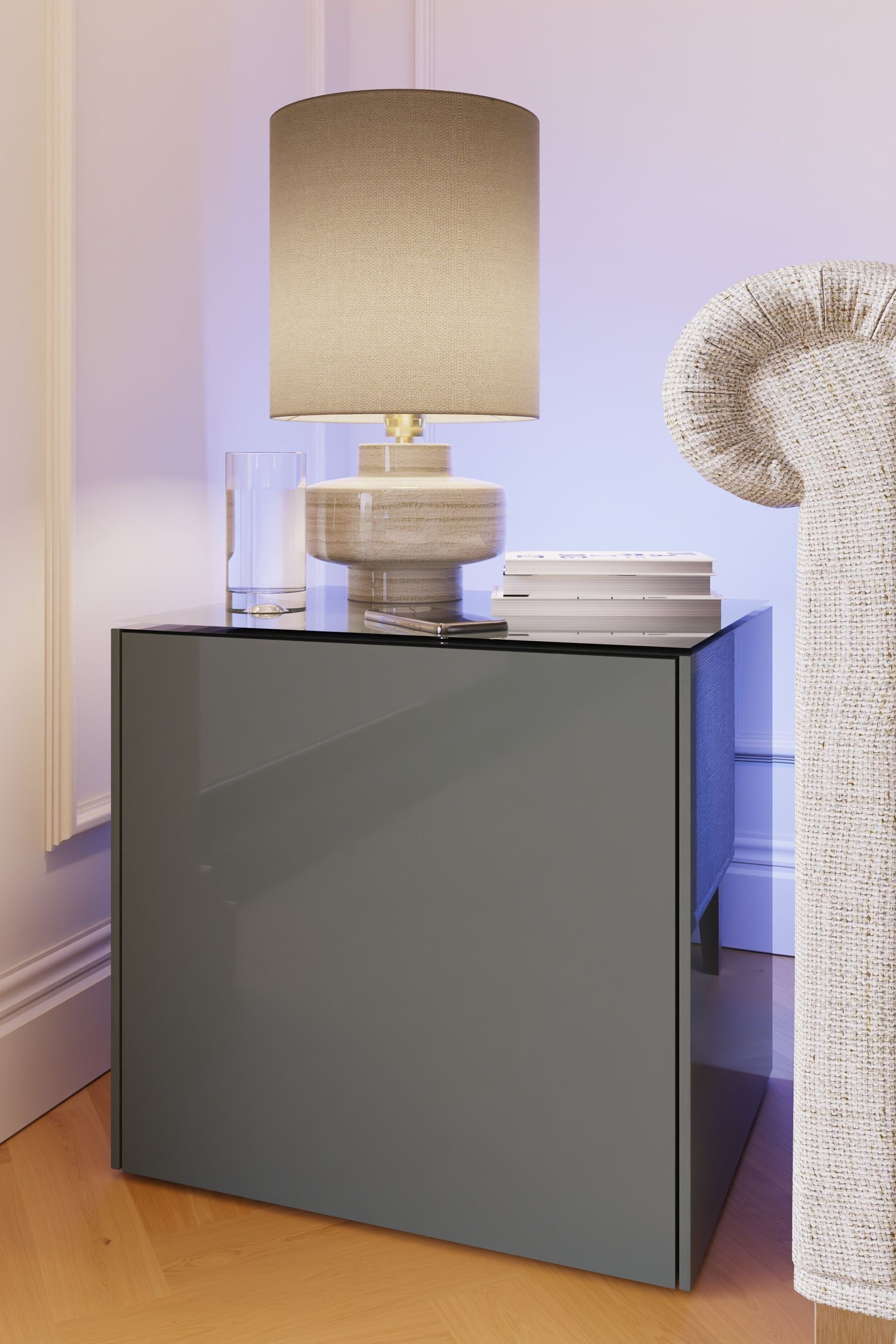 Frank Olsen Grey Smart LED Side Table