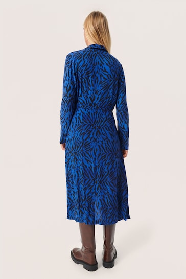 Soaked in Luxury Ina Long Sleeve Printed Shirt Dress