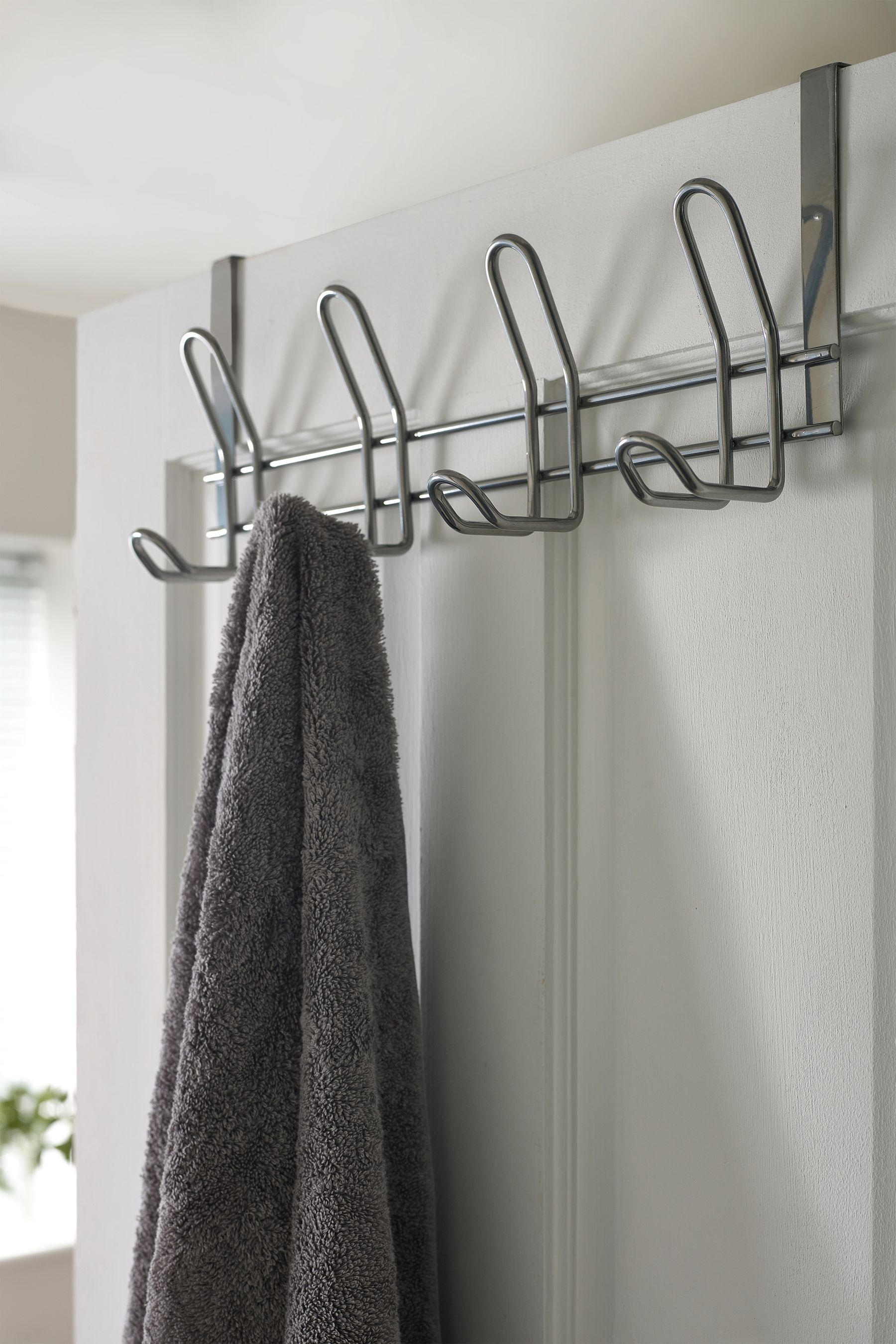Silver door hooks deals