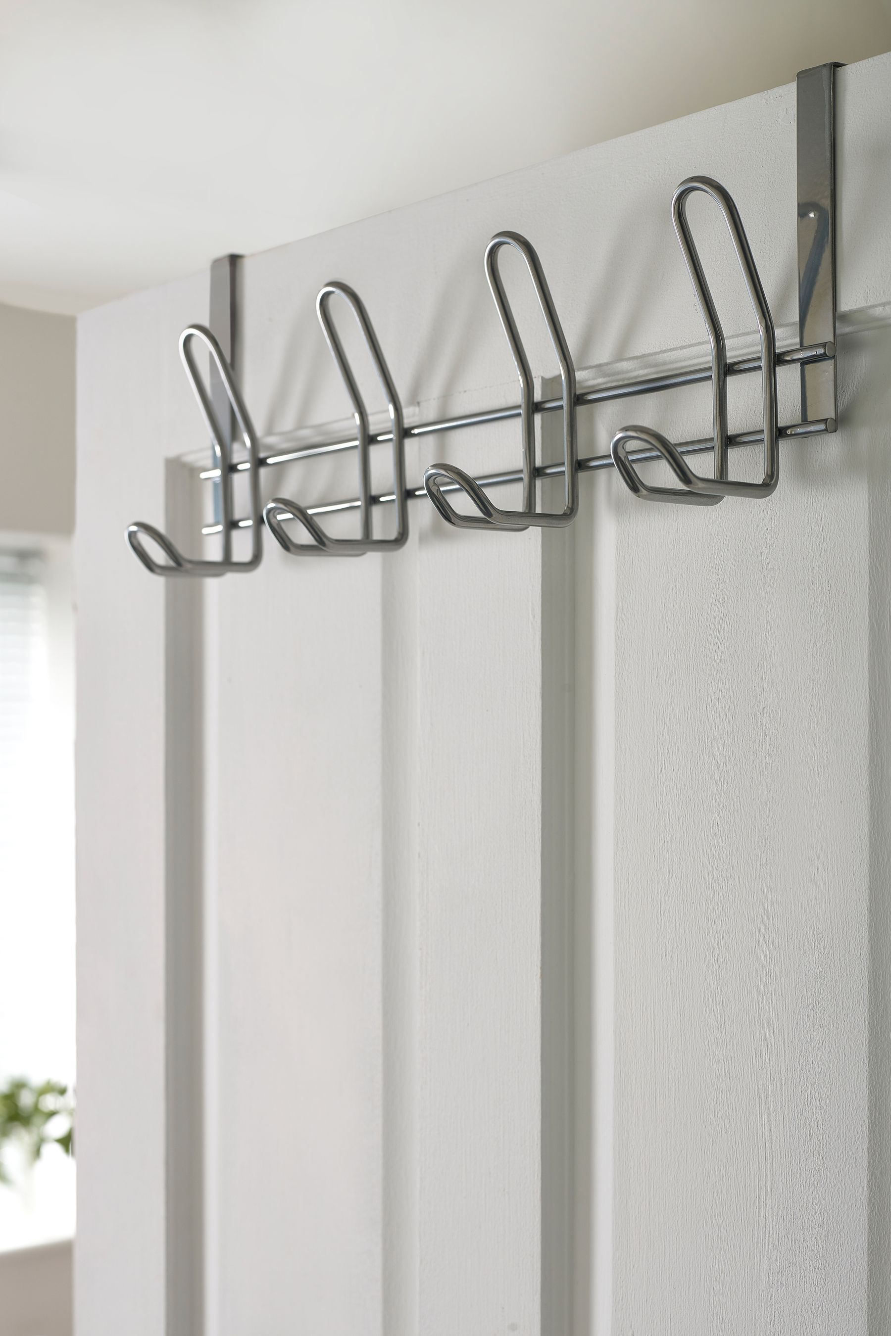 Silver door hooks deals
