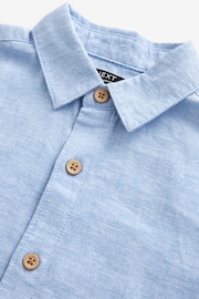 Blue Linen Blend Shirt (3mths-16yrs) - Image 8 of 8