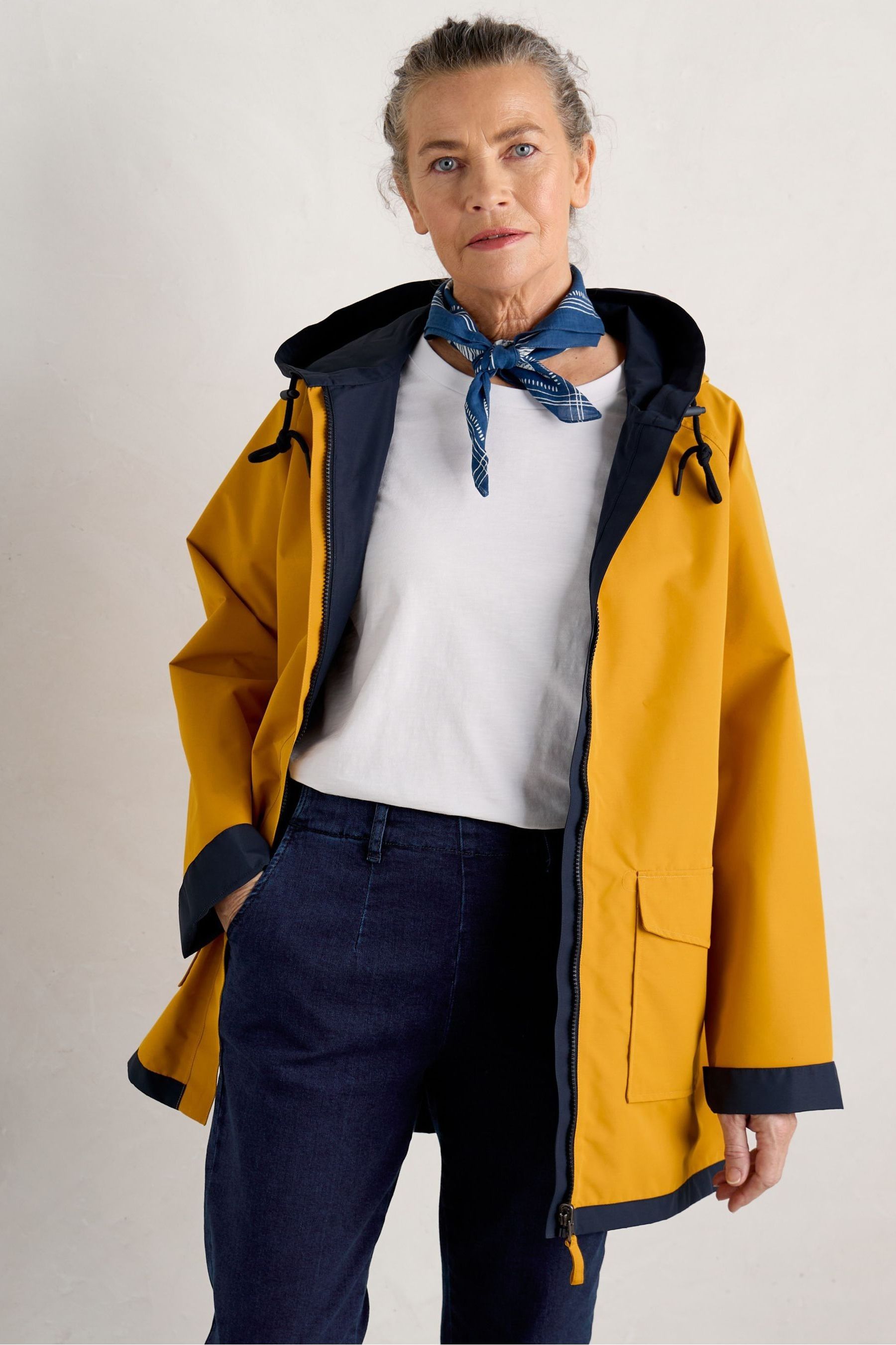 Seasalt Cornwall Yellow The Reversible Raincoat