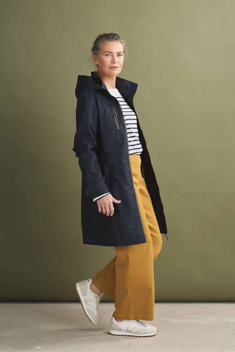 Seasalt Cornwall Blue Coverack Waterproof Coat - Image 1 of 6