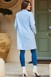 Sosandar Blue Wool Mix Formal Coat - Image 2 of 5