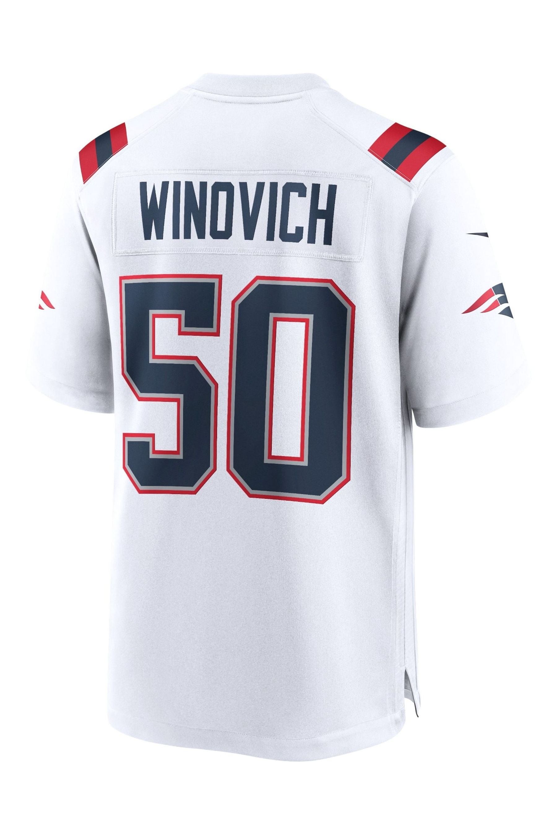 Buy Fanatics New England Patriots Game Road White Jersey Youth from the Next UK online shop