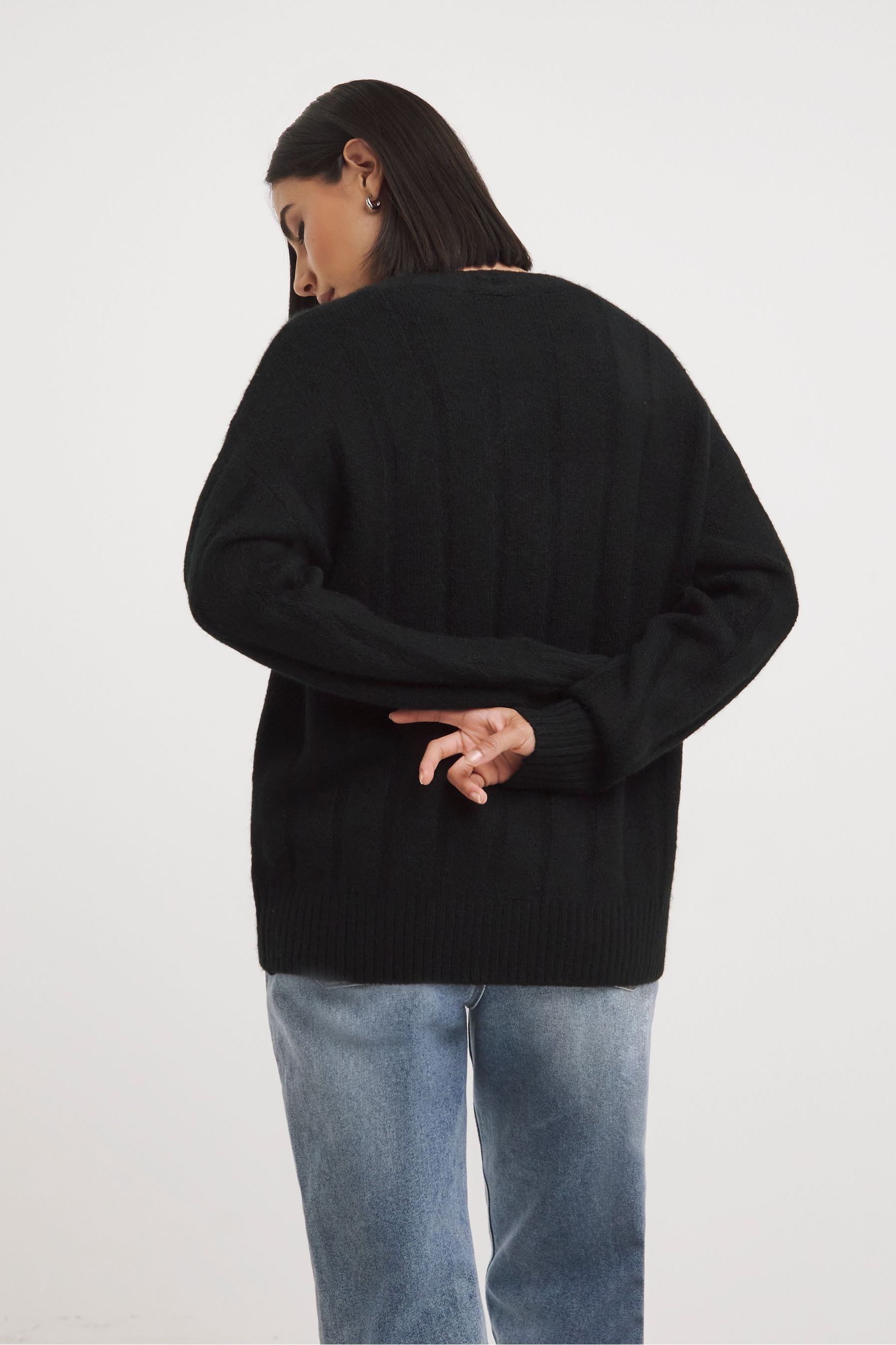 Simply be black cardigan hotsell