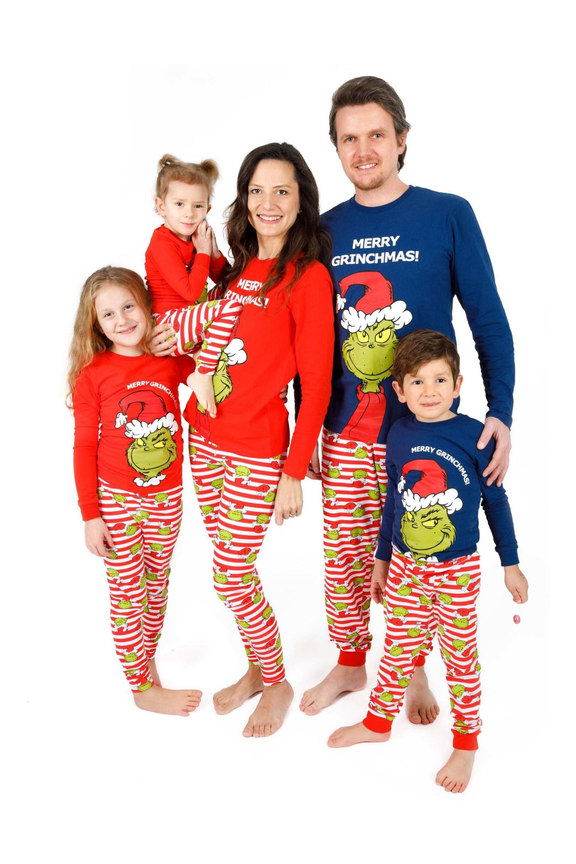 Vanilla Underground Red Grinch The Grinch Unisex Merry Grinchmas Slogan Long Sleeve Long Leg Pyjama Set - Image 3 of 4