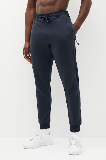 Navy Blue Athleisure Cuffed Joggers
