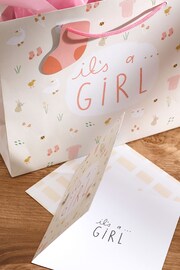 Pink Baby Icons Gift Bag and Card Set - Image 3 of 3