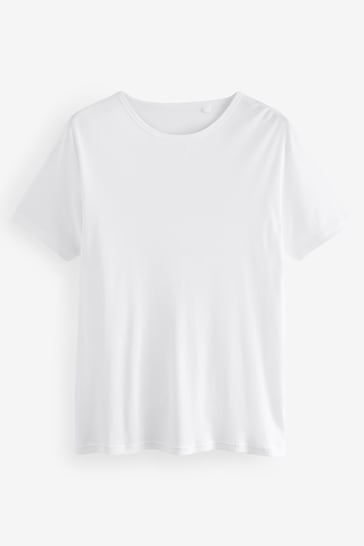 White Rib Slim T-Shirts 5 Pack