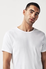 White Rib Slim Fit T-Shirts 5 Pack - Image 5 of 8