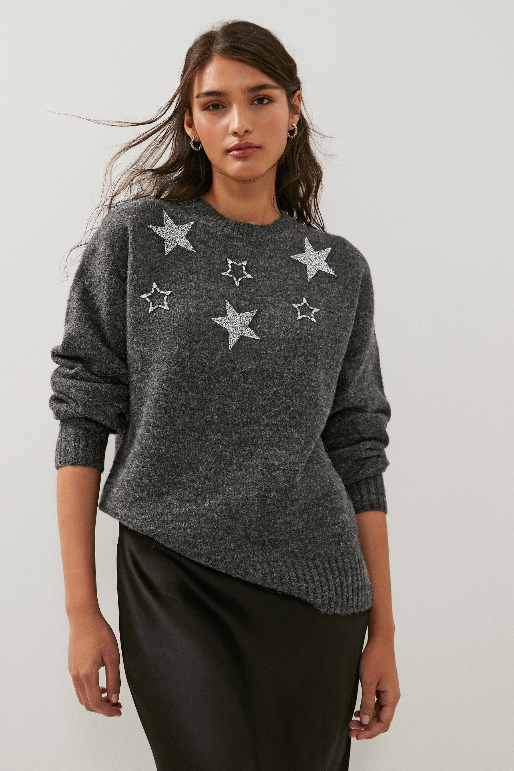 Grey star jumper deals womens