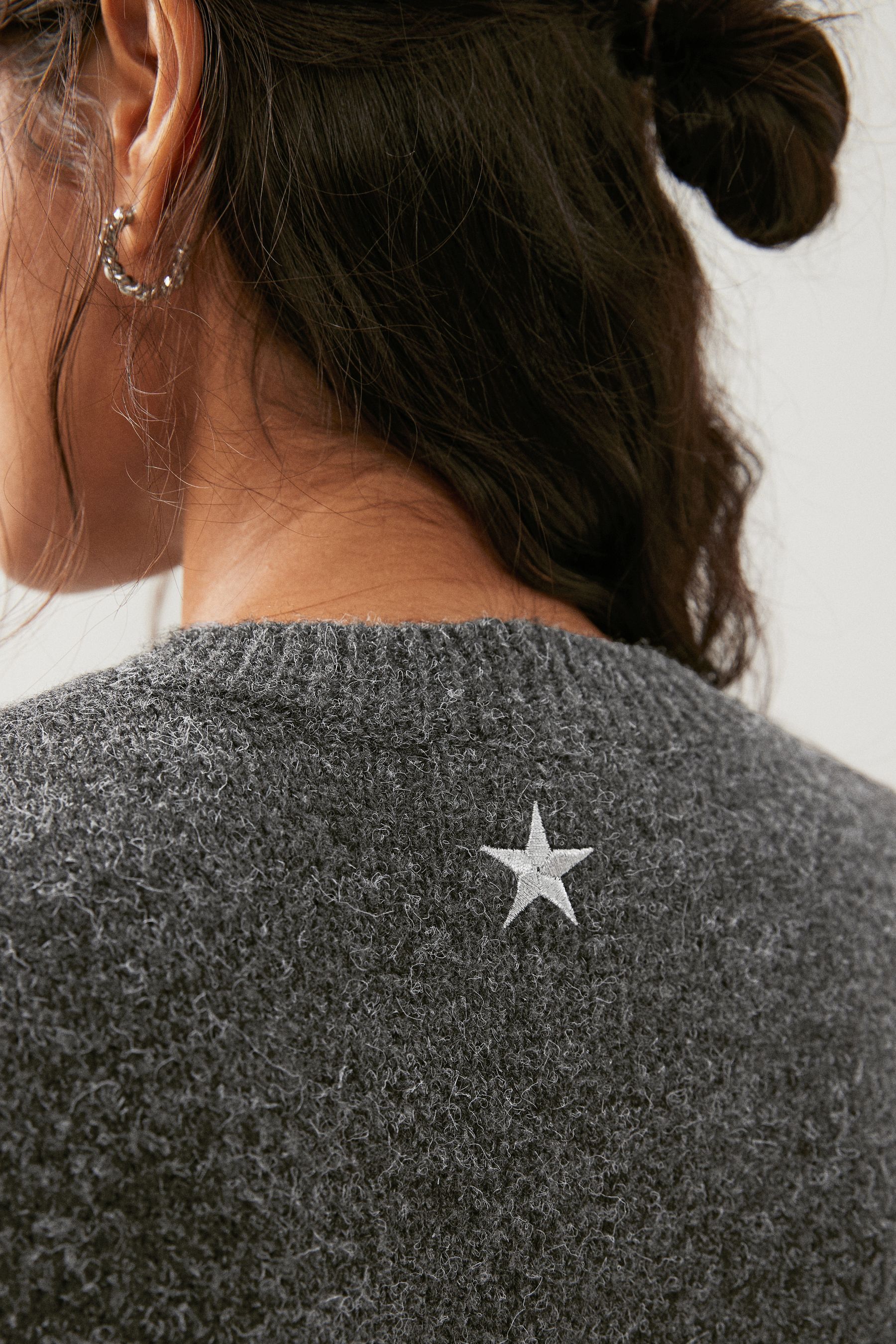 Buy Charcoal Grey Star Embellished Crew Neck Jumper from Next Luxembourg