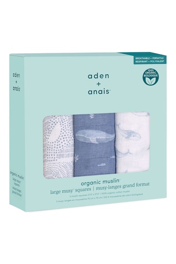 aden + anais Organic Cotton Muslin Squares 3 Pack