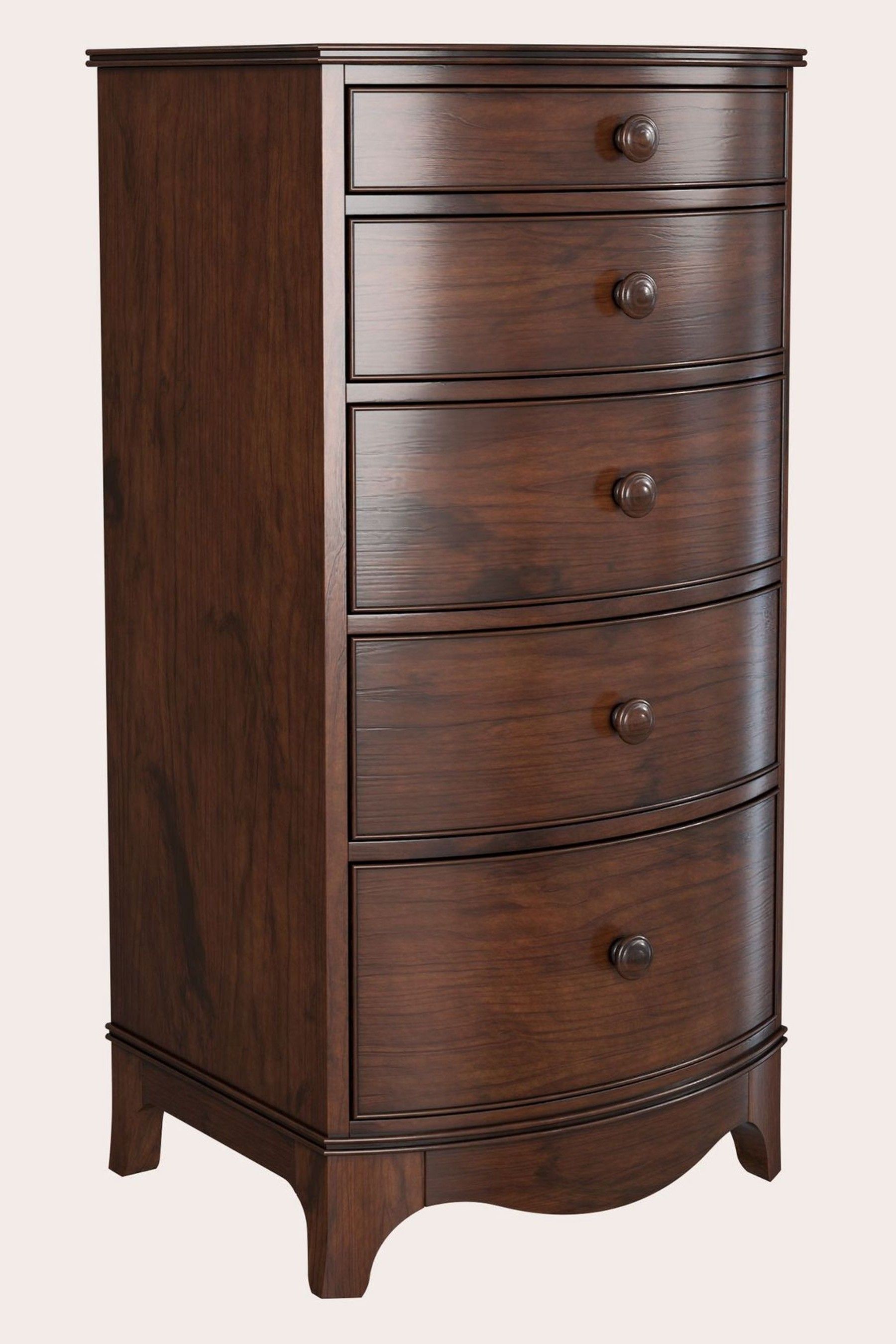 Tall chest of clearance drawers dark wood