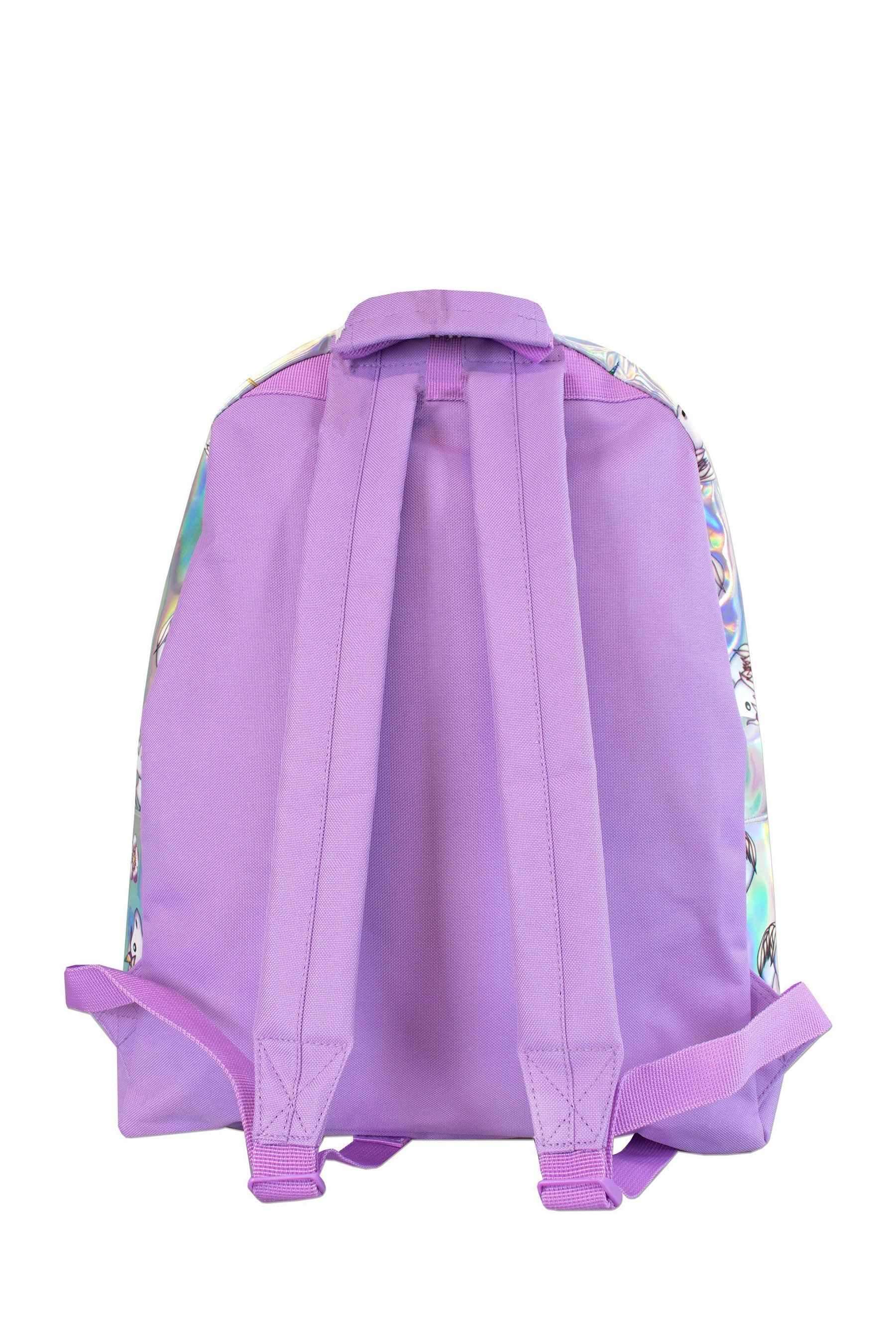 Unicorn emoji backpack top