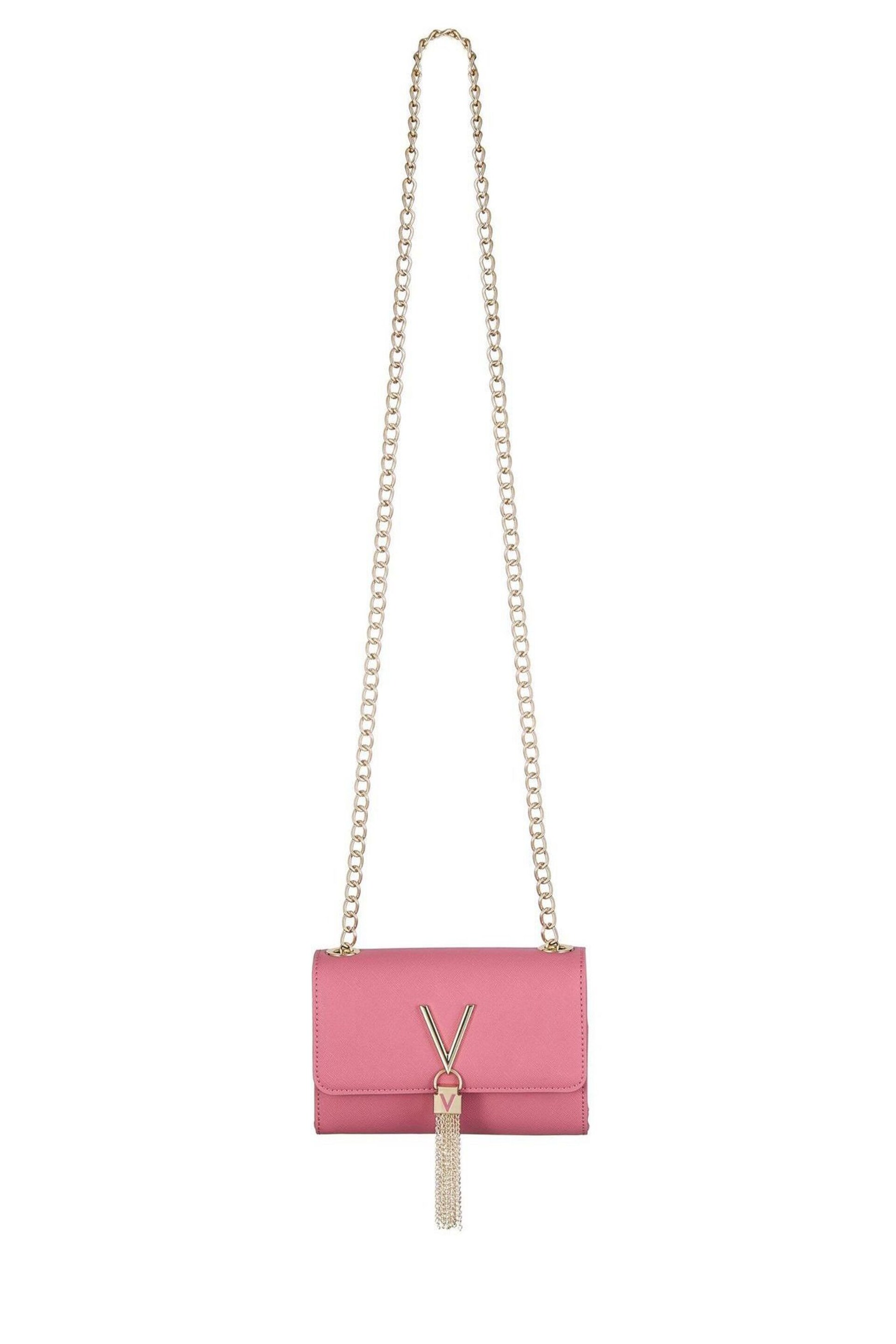 Valentino Bags Pink Divina Chain Crossbody Tassel Bag - Image 1 of 3