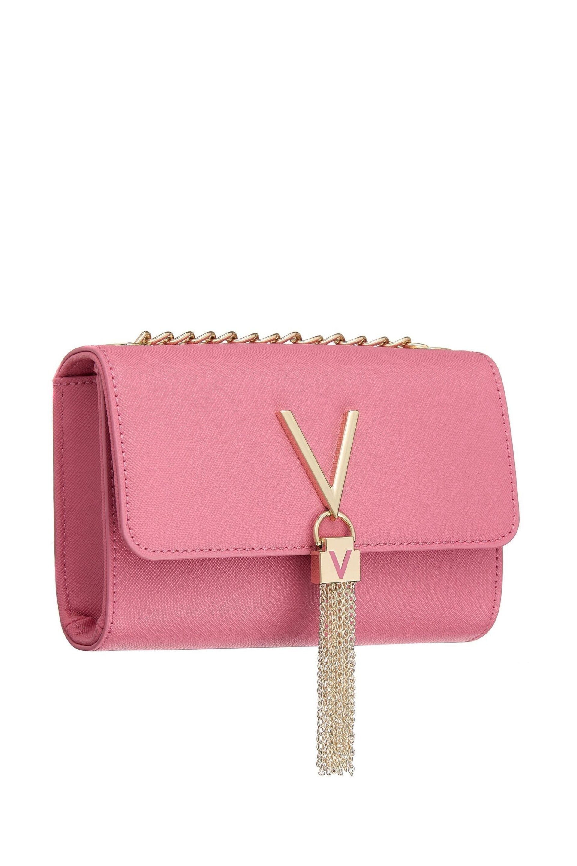 Valentino Bags Pink Divina Chain Crossbody Tassel Bag - Image 3 of 3