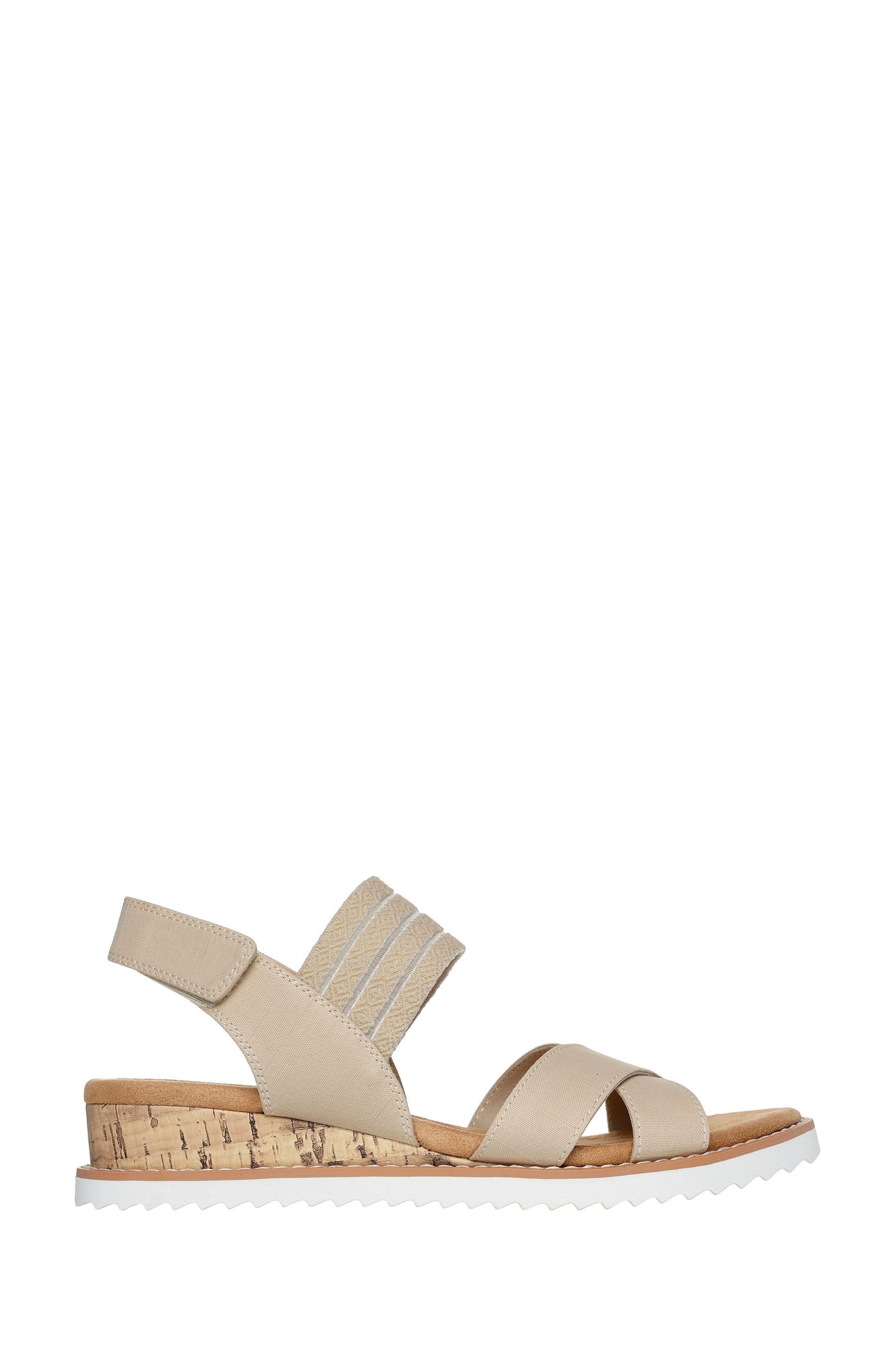 Buy Skechers Natural Womens Bobs Desert Kiss Shore Enough Sandals from Next Singapore