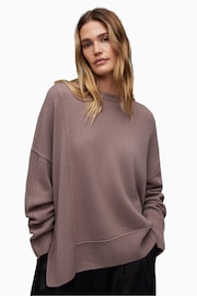 AllSaints Peach Pink Kiki Cashmere Blend Jumper - Image 1 of 8