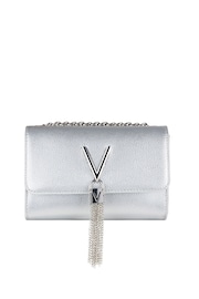 Valentino Bags Grey Divina Chain Crossbody Tassel Bag - Image 1 of 2