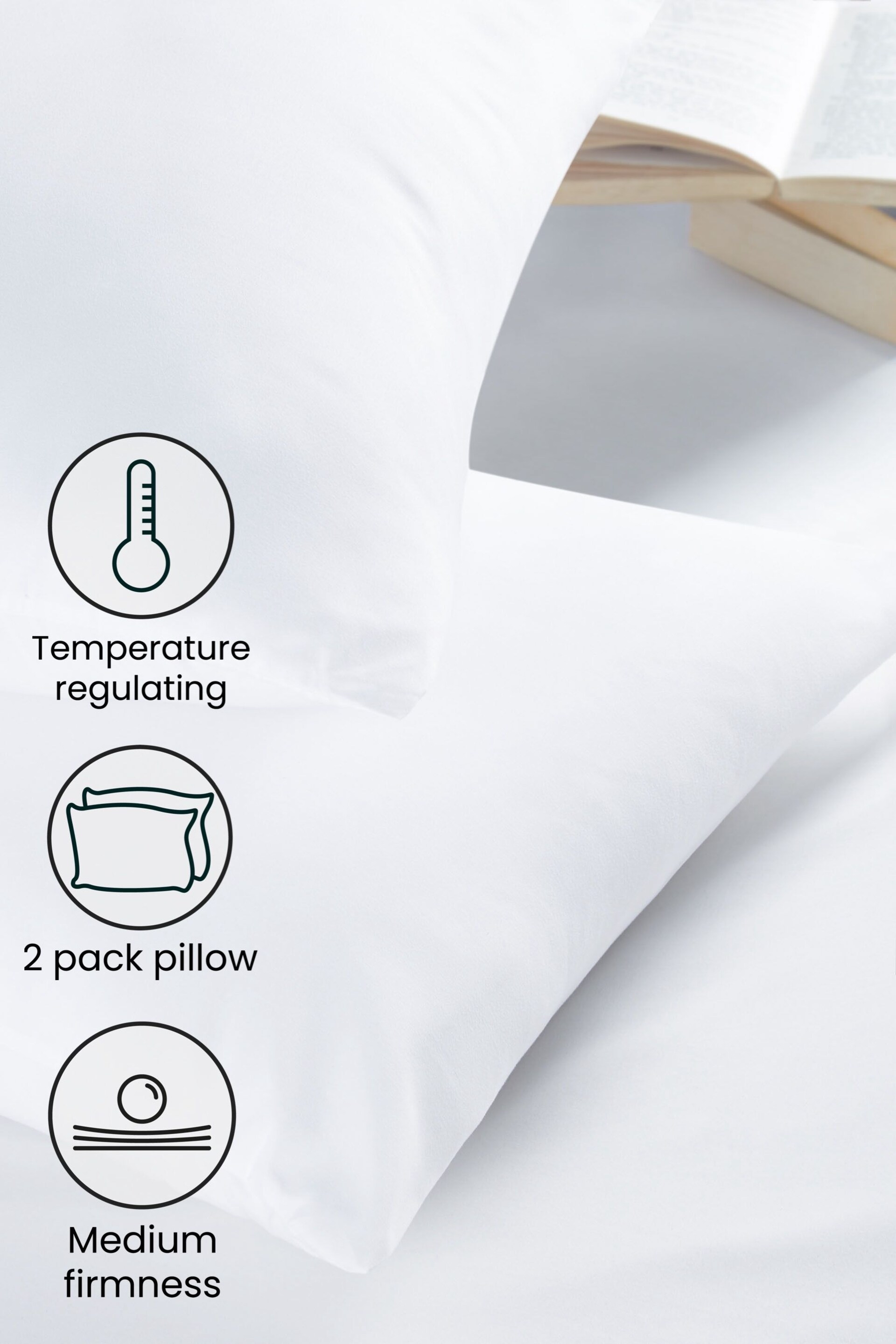 Medium Temperature Regulating Set of 2 Pillows - Image 2 of 3