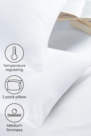 Medium Temperature Regulating Set of 2 Pillows