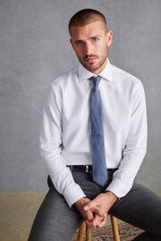 White Slim Fit Single Cuff Signature Shirt And Tie Pack - Image 1 of 9