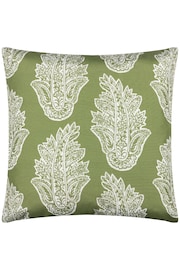 Riva Paoletti Green Kalindi Paisley Floral UV Water Resistant Cushion - Image 2 of 5