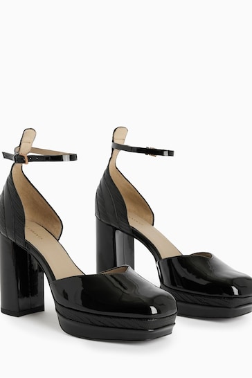 AllSaints Black Tiffany Platform Heels