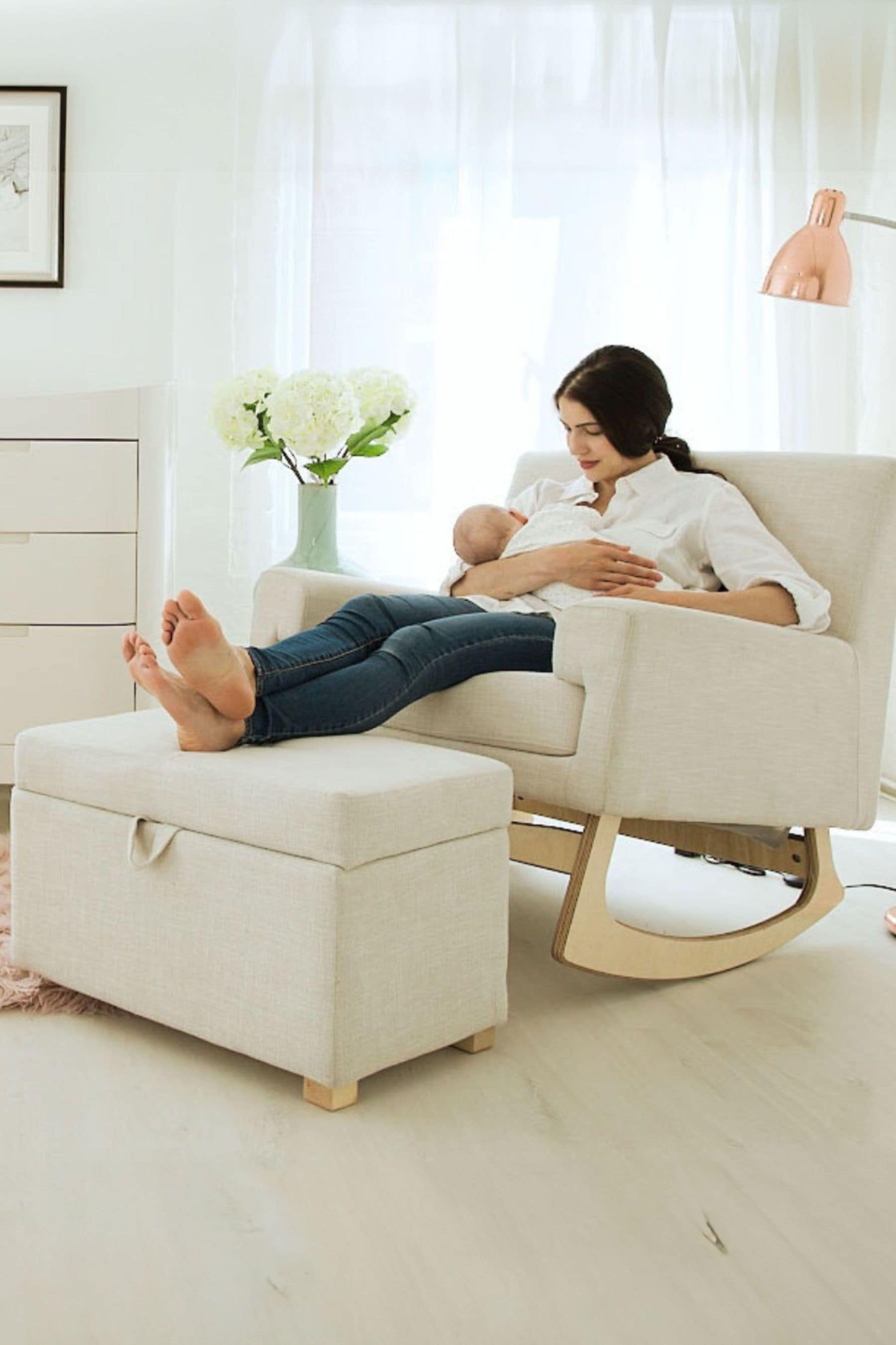 Buy Gaia Baby Oatmeal Serena Nursing Rocking Chair from the Next