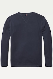 Tommy Hilfiger Blue Basic Long Sleeve Top - Image 4 of 5