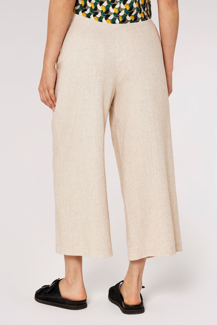 Apricot Cream 3 Button Linen Mix Culottes - Image 2 of 4