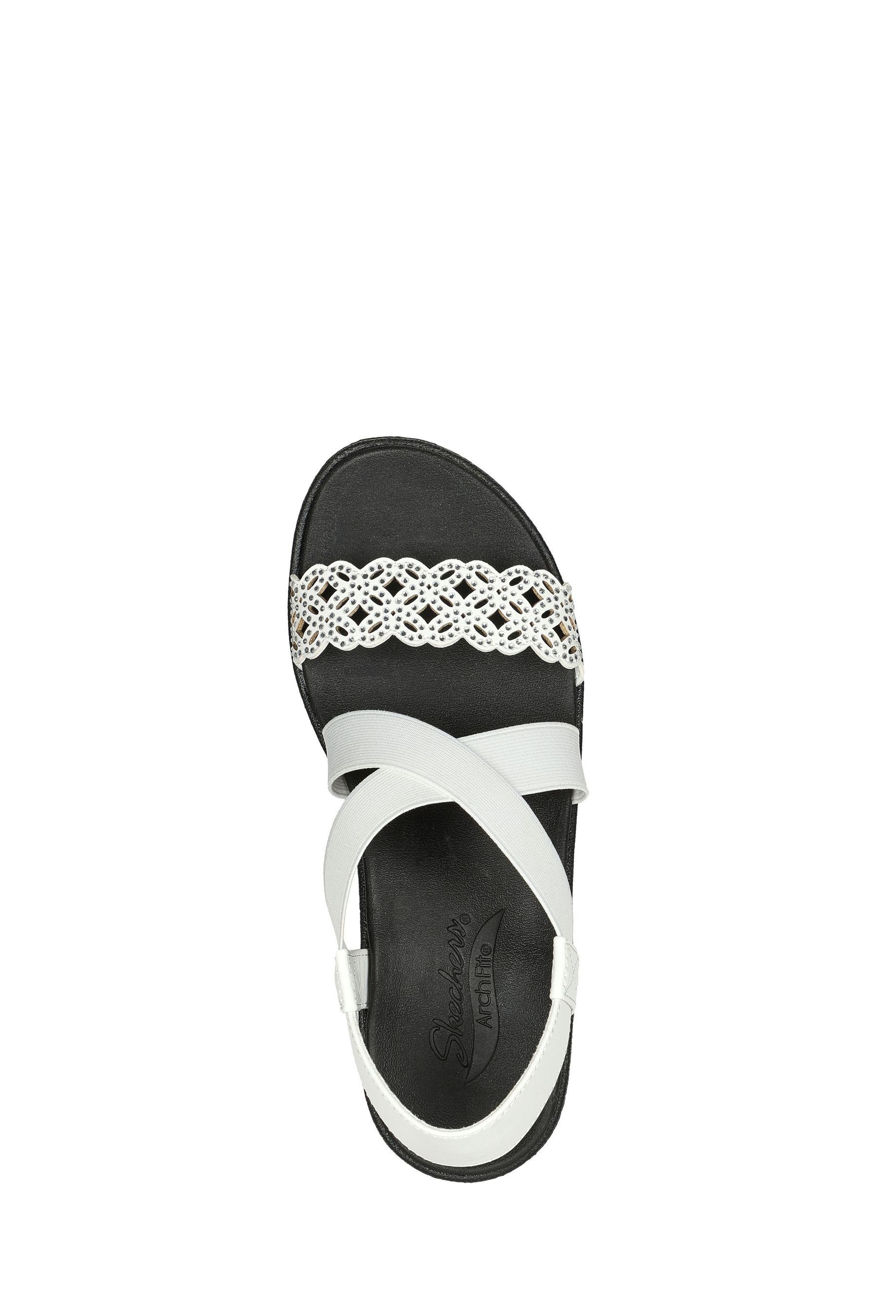Buy Skechers White Rumble on Glammed up Sandals from Next Luxembourg