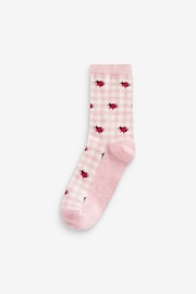 Pastel Spring Animal Print Ankle Socks 5 Pack - Image 2 of 6