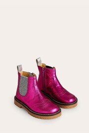 Boden Pink Leather Chelsea Boots - Image 2 of 3