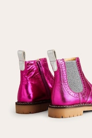 Boden Pink Leather Chelsea Boots - Image 3 of 3