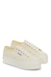 Superga Grey green 2790-Cotw Linea Up And Down Trainers - Image 2 of 5