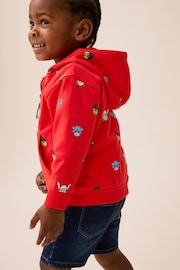 Red Marvel Avengers All Over Print Zip Through Top (9mths-8yrs) - Image 3 of 8