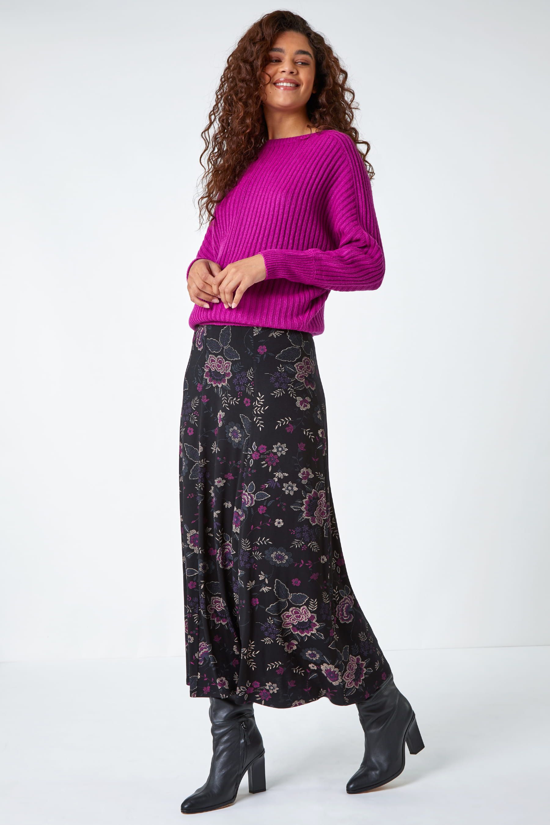 Plus size stretch midi skirt clearance
