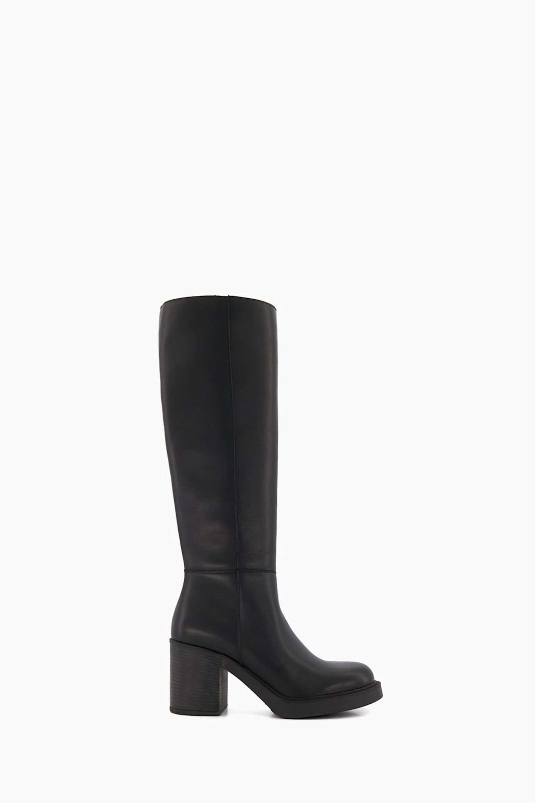 Buy Dune London Black Tinaz Bump Toe Chelsea Knee High Boots from Next Luxembourg