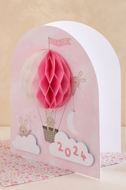 Pink Girl Born in 2024 Honeycomb Card - Image 3 of 3
