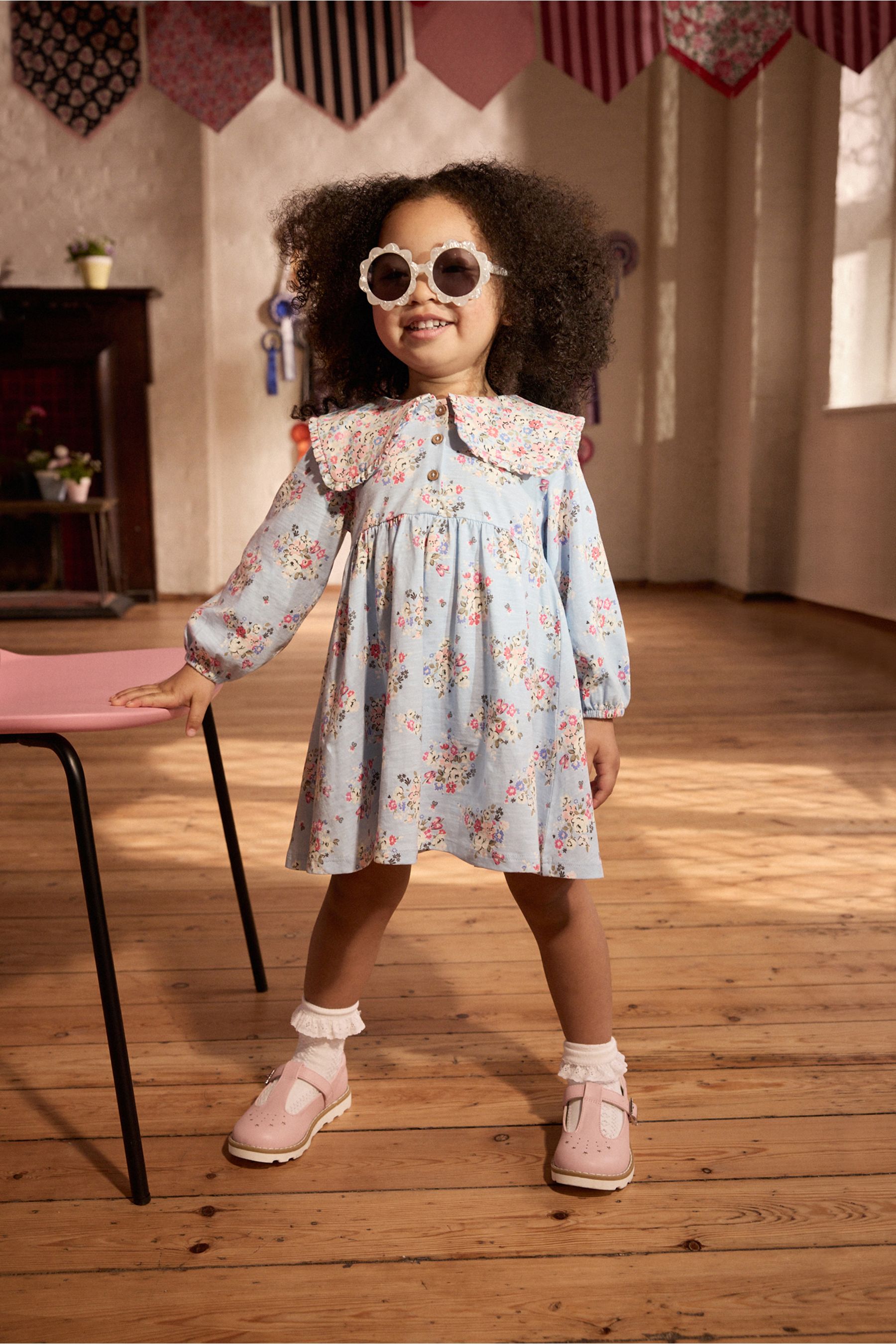 Buy Blue Cath Kidston Collared 100 Cotton Dress 3mths 7yrs from the Next UK online shop